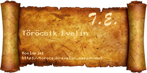 Töröcsik Evelin névjegykártya