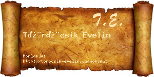 Töröcsik Evelin névjegykártya