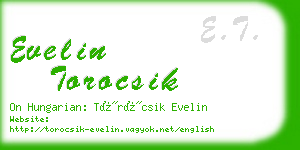 evelin torocsik business card